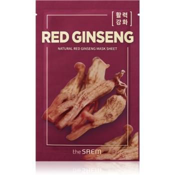 The Saem Natural Mask Sheet Red Ginseng maseczka płócienna zapewniająca kompleksową pielęgnację 21 ml