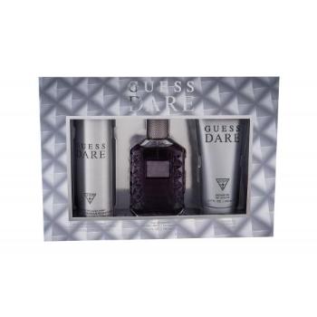 GUESS Dare zestaw Edt 100 ml + Dezodorant 226 ml + Żel pod prysznic 200 ml dla mężczyzn Uszkodzone pudełko