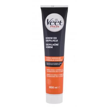 Veet Men Hair Removal Cream Normal Skin 200 ml akcesoria do depilacji dla mężczyzn Uszkodzone pudełko