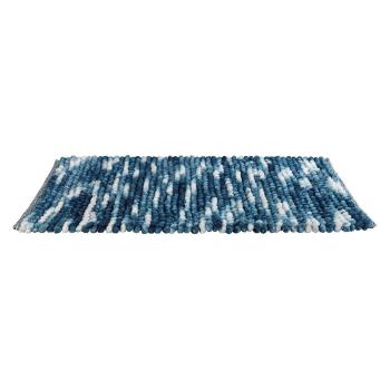 Niebieski dywanik łazienkowy Wenko Smooth Blue, 90x60 cm