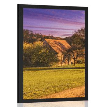 Plakat wiejski krajobraz - 60x90 black