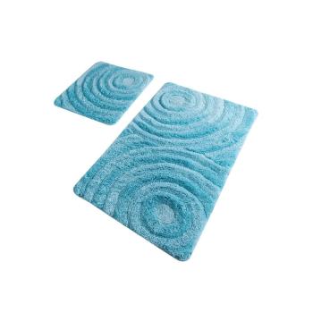 Zestaw 2 turkusowych dywaników łazienkowych Confetti Bathmats Wave Turqois