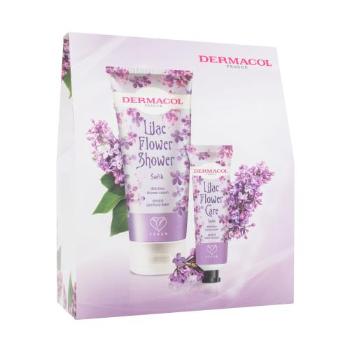 Dermacol Lilac Flower Shower zestaw Żel pod prysznic Lilac Flower Shower 200 ml + Krem do rąk Lilac Flower Care 30 ml dla kobiet Uszkodzone pudełko