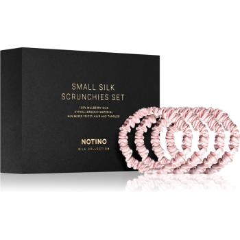 Notino Silk Collection Small Scrunchie Set zestaw jedwabnych gumek do włosów Pink odcień