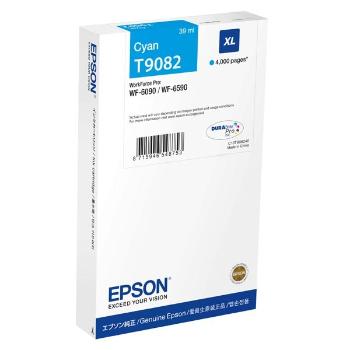Epson originální ink C13T908240, T9082, XL, cyan, 39ml, Epson WorkForce Pro WF-6090DW