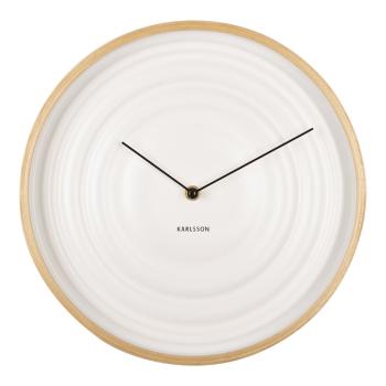 Biały zegar Karlsson Ribble, ø 31 cm