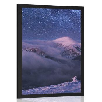 Plakat zimowy krajobraz - 60x90 black