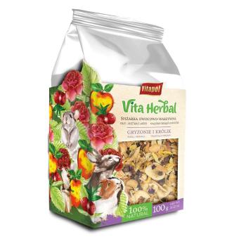 VITAPOL Vita Herbal pokarm uzupełniający dla gryzoni i królika spiżarka owocowo-warzywna 100 g