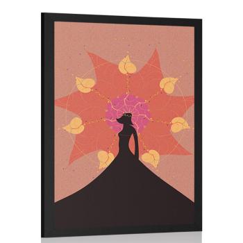 Plakat królowa kwiatów - 60x90 black