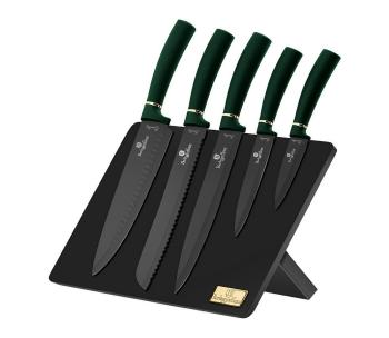 BerlingerHaus - Zestaw noży ze stali nierdzewnej ze stojakiem magnetycznym 6 szt. zielony/czarny