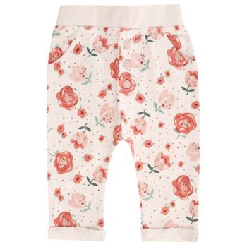 JACKY Sarouel spodnie MID SUMMER off- white / różowe wzorzyste