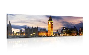 Obraz nocny Big Ben w Londynie - 150x50