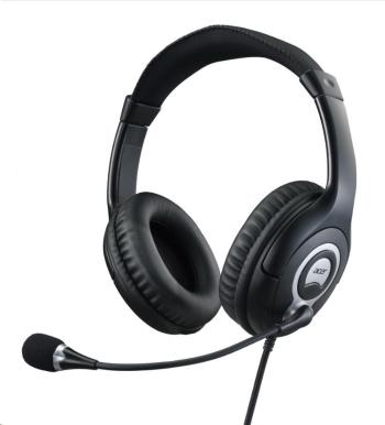 ACER Over-the-Ear Headset (OV-T690) -20Hz-20kHz, 94dB/mW, kabel 2,4m, Black-Grey