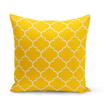 Żółta dekoracyjna poduszka Kate Louise Jane, 43x43 cm