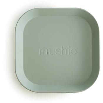 Mushie Square Dinnerware Plates talerz Sage 2 szt.