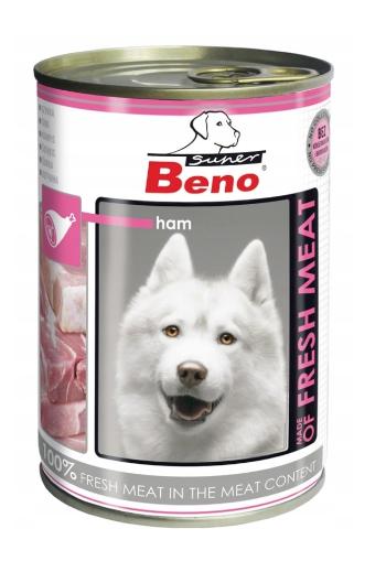 BENEK Super BENO Meat z szynką 400 g mokra karma dla dorosłych psów