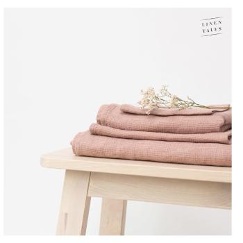 Brązowy lniany ręcznik 30x30 cm – Linen Tales