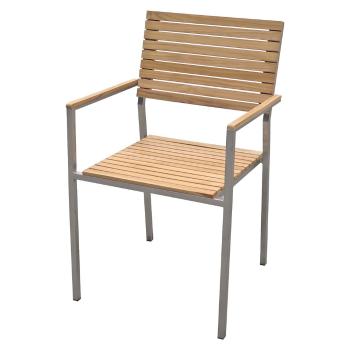Ogrodowe krzesło sztaplowane z metalową konstrukcją ADDU Denver