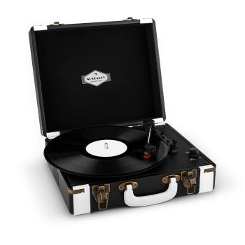 Auna Jerry Lee, gramofon retro, LP, USB, czarno-biały