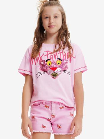 Desigual Pink Panther Koszulka dziecięce Różowy