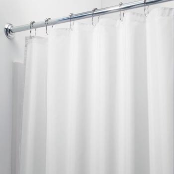 Biała zasłona prysznicowa iDesign, 200x180 cm
