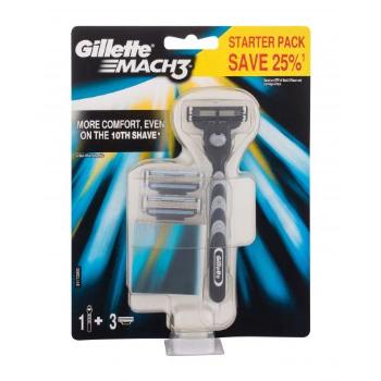 Gillette Mach3 zestaw Maszynka do golenia z jedną głowicą Mach3 1 szt + Zapasowa głowica Mach3 2 szt dla mężczyzn