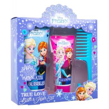 Disney Frozen zestaw Piana do kąpieli 200 ml + Szampon 100 ml + Szczotka do włosów dla dzieci