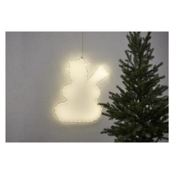 Wisząca dekoracja świetlna LED Star Trading Lumiwall Snowman, wys. 50 cm