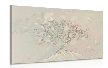 Obraz jesiennego drzewa z kreskówek - 120x80