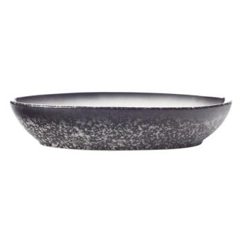 Biało-czarna ceramiczna owalna miska Maxwell & Williams Caviar, dł. 20 cm