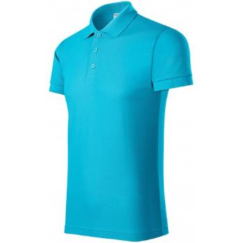 Wygodna męska koszulka polo, turkus, XL