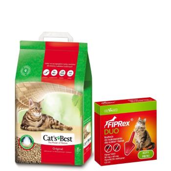 JRS Cat'S best eco plus 7l (3 kg) + VET-AGRO Fiprex Duo Preparat na kleszcze i pchły dla kotów i fretek