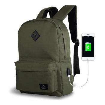 Ciemnozielony plecak z portem USB My Valice SPECTA Smart Bag