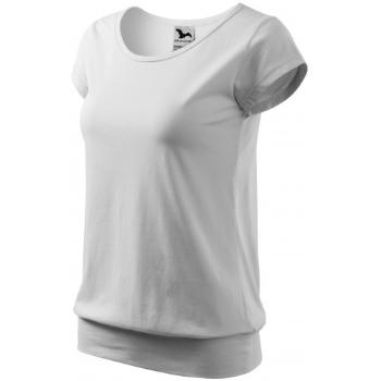 Modna koszulka damska, biały, XL