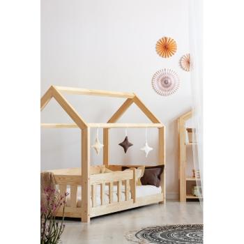 Łóżko dziecięce w kształcie domku z drewna sosnowego 90x200 cm Mila MBP – Adeko