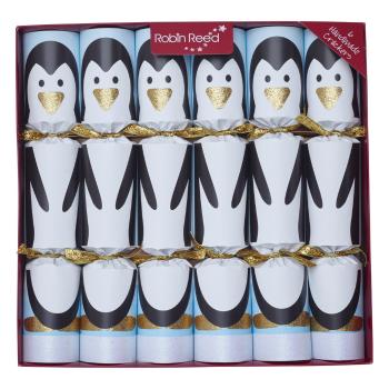 Crackery świąteczne zestaw 6 szt. Racing Penguin – Robin Reed