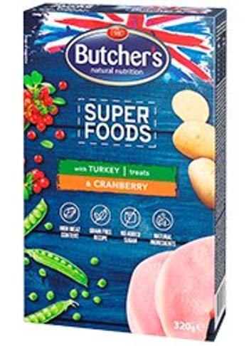 BUTCHER'S Superfoods Treats z indykiem i żurawiną 6 x 320 g
