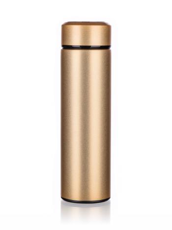 Inteligentny kubek termiczny z termometr - złoty - Rozmiar średnica 6,5 cm, 400 ml