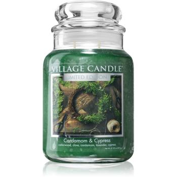 Village Candle Cardamom & Cypress świeczka zapachowa (Glass Lid) 602 g
