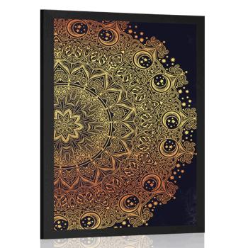 Plakat złota orientalna Mandala - 30x45 black
