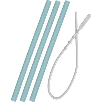 Minikoioi Flexi Straw with Cleaning Brush słomka silikonowa 3 szt. ze szczotką Aqua Green 3 szt.