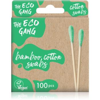 The Eco Gang Bamboo Cotton Swabs patyczki higieniczne kolor Green 100 szt.