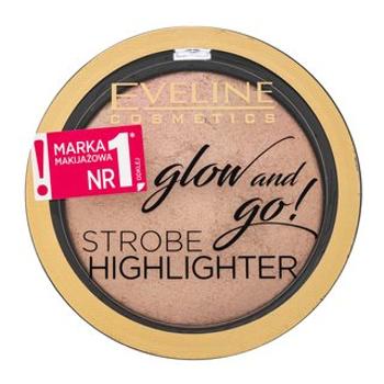 Eveline Glow And Go! Strobe Highlighter 02 Gentle Gold puder z ujednolicającą i rozjaśniającą skórę formułą 8,5 g