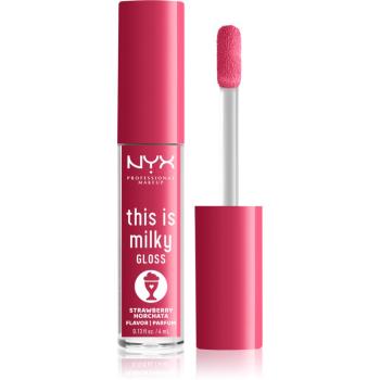 NYX Professional Makeup This is Milky Gloss Milkshakes nawilżający błyszczyk do ust perfumowany odcień 10 Strawberry Horchata 4 ml