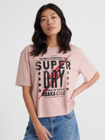SuperDry Koszulka Różowy