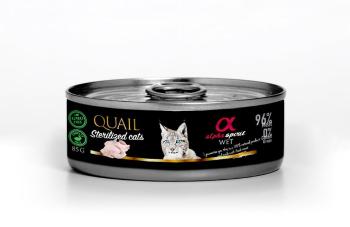ALPHA SPIRIT Quail for sterilised cats Przepiórka koty sterylizowane 85 g