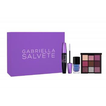Gabriella Salvete Gift Box zestaw Tusz do rzęs 11 ml + paletka cieni do powiek 9 g + lakier do paznokci 11 ml dla kobiet Uszkodzone pudełko Violet