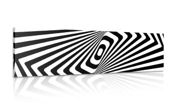 Obraz czarno-biała iluzja - 135x45