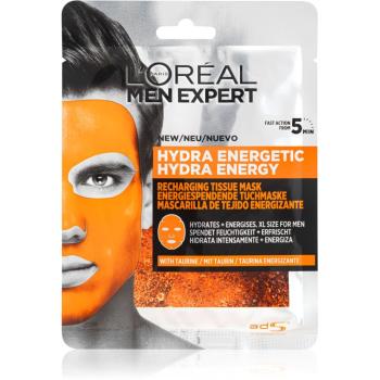 L’Oréal Paris Men Expert Hydra Energetic maska nawilżająca w płacie dla mężczyzn 30 g