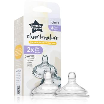 Tommee Tippee C2N Closer to Nature Teat smoczek do butelki Slow Flow 0m+ 2 szt.